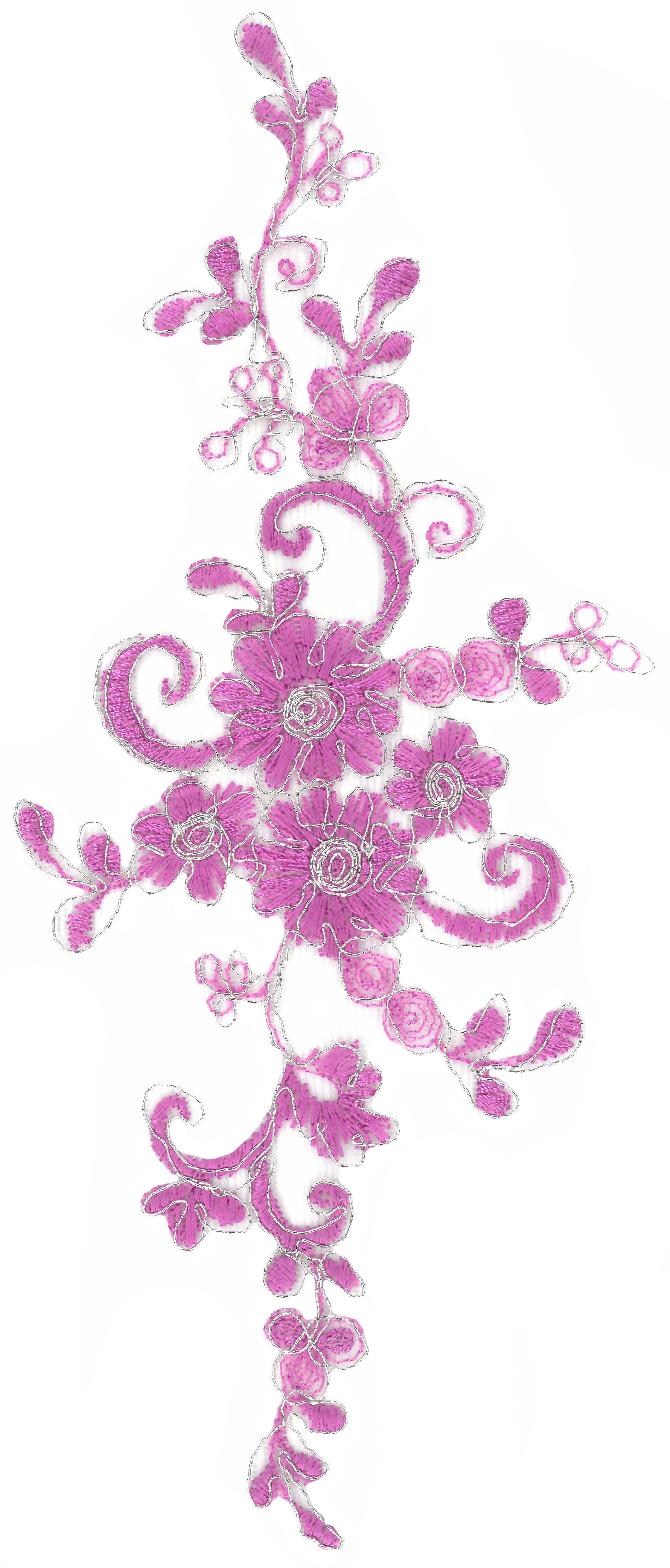 EMBROIDERED MOTIF - FUCHSIA